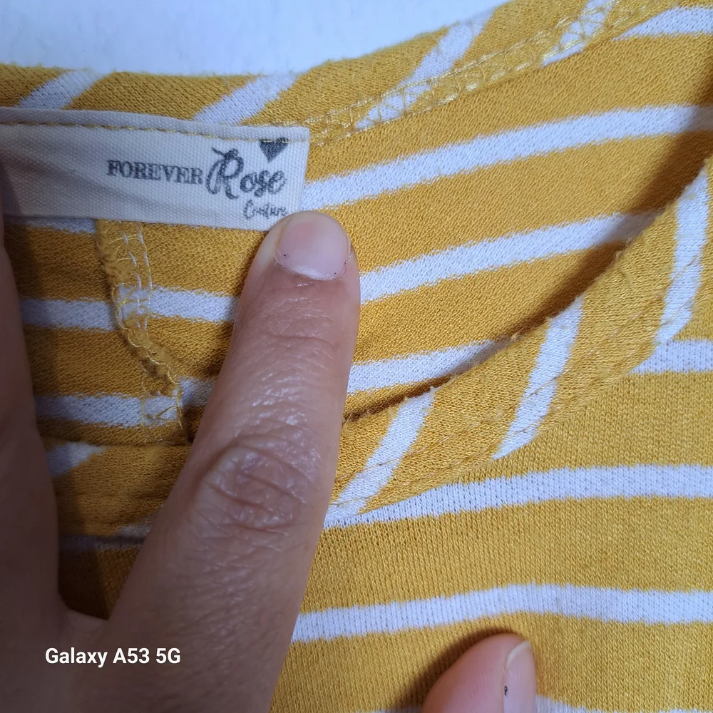 Forever Rose Charming Yellow Striped Dress